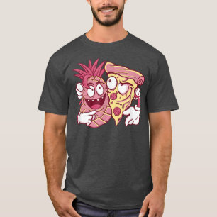 Ananas gehört zu Pizza, Pizza-Liebhaber Retro Vint T-Shirt