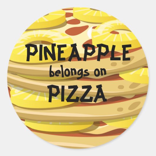 Ananas gehört zu Pizza Stickers (Vorderseite)