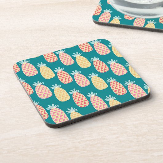 Ananas-Gekritzel-Muster Getränkeuntersetzer (Linke Seite)