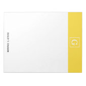 Ananas, gelb, Gerahmt, Anfangsmonogramm Notizblock (Vorderseite)