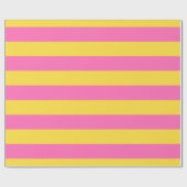 Ananas, gelb, Hot-Pink #2 XL Preppy Stripe 1x Geschenkpapier (Flach)