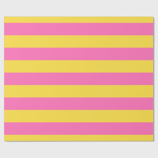 Ananas, gelb, Hot-Pink #2 XL Preppy Stripe 1x Geschenkpapier (Flach)