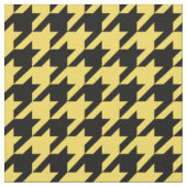 Ananas Gelb, Schwarzes Hahnentrittmuster Muster #2 Stoff (Nahaufnahme)