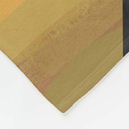 Ananas Gelb und Schwarz-Diamant-Monogramm Fleecedecke (Ecke)