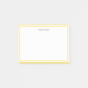 Ananas Gelb Weiß Gerahmtes Namensmonogramm Post-it Klebezettel