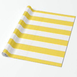 Ananas Gelb, Weiß XL Streifen Muster Geschenkpapier