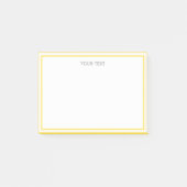 Ananas Gelbe Gerahmte Bezeichnung Monogramm Post-it Klebezettel (Vorderseite)