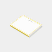 Ananas Gelbe Gerahmte Bezeichnung Monogramm Post-it Klebezettel (angewinkelt)