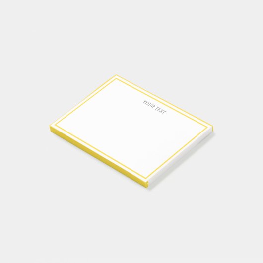 Ananas Gelbe Gerahmte Bezeichnung Monogramm Post-it Klebezettel (angewinkelt)