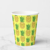 Ananas-Gelbe Papierplatte Pappbecher (Rückseite)