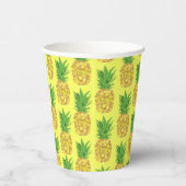 Ananas-Gelbe Papierplatte Pappbecher (Rechts)