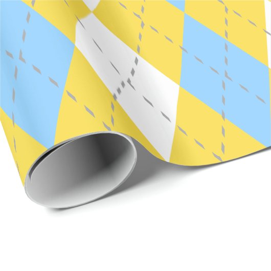 Ananas Gelber Dk Grau Welche XL Raute Geschenkpapier (Rolleneckpunkt)