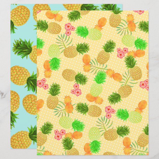 Ananas Gelber Polka Dot (Vorne/Hinten)