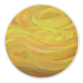 Ananas Gelber Swirl Keramikknauf (Vorderseite)