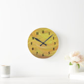Ananas Gelber Swirl Runde Wanduhr (Zuhause)
