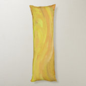 Ananas Gelber Swirl Seitenschläferkissen (Rückseite (Vertikal))