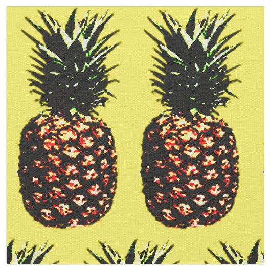 Ananas gemustertes Gewebe Stoff (Nahaufnahme)