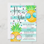 Ananas-Gender-Einladung Hawaiianische Enthüllung Einladung (Vorderseite)