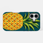 Ananas-Geometrie iPhone 16 Hülle (Rückseite (Horizontal))