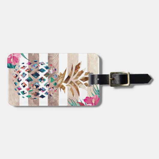 Ananas Gepäckanhänger (Vorderseite horizontal)