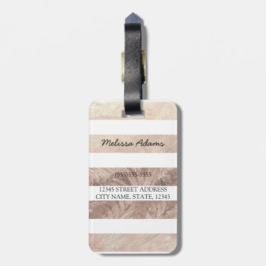 Ananas Gepäckanhänger (Rückseite vertikal)