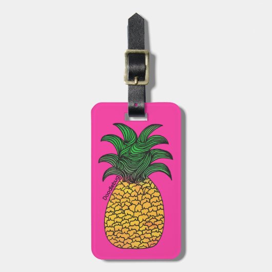 Ananas-Gepäckanhänger Gepäckanhänger (Vorderseite vertikal)