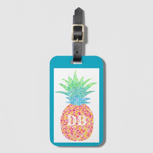 Ananas Gepäckmarke Gepäckanhänger (Vorderseite Vertikal)