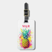 Ananas-Gepäckmarken Gepäckanhänger (Vorderseite vertikal)