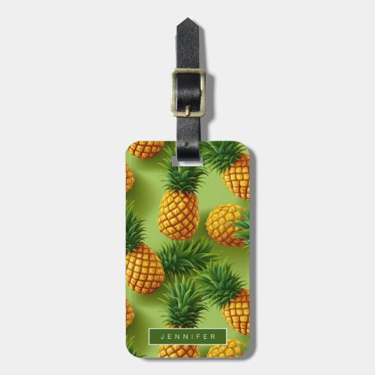 Ananas-Gepäckmarken Gepäckanhänger (Vorderseite vertikal)