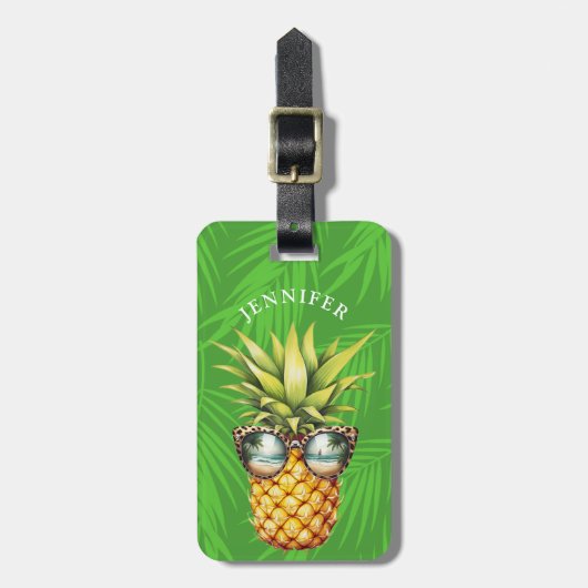 Ananas-Gepäckmarken Gepäckanhänger (Vorderseite vertikal)