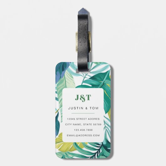 Ananas-Gepäckmarken Gepäckanhänger (Rückseite vertikal)