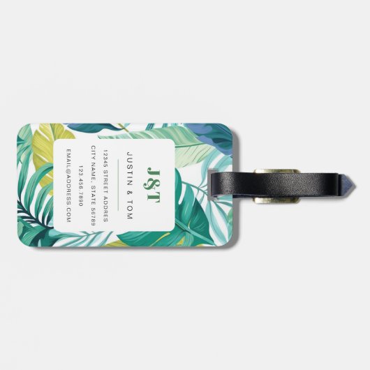 Ananas-Gepäckmarken Gepäckanhänger (Rückseite horizontal)