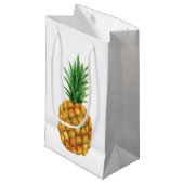Ananas-Geschenk-Tasche Kleine Geschenktüte (Vorderseite Schrägansicht)
