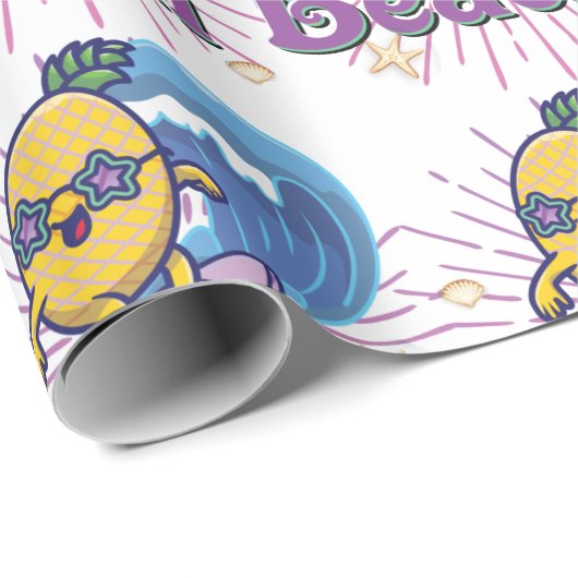 Ananas Geschenkpapier (Rolleneckpunkt)