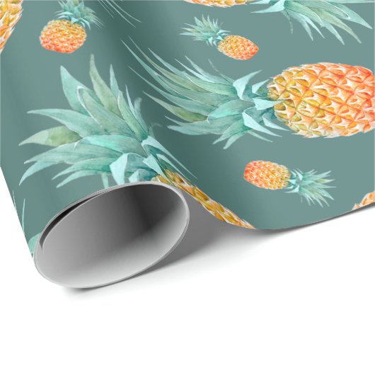Ananas Geschenkpapier (Rolleneckpunkt)