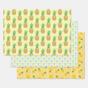 Ananas Geschenkpapier Set