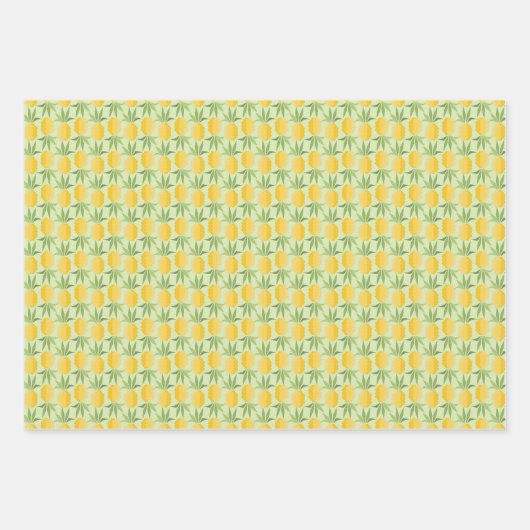 Ananas Geschenkpapier Set (Vorderseite)