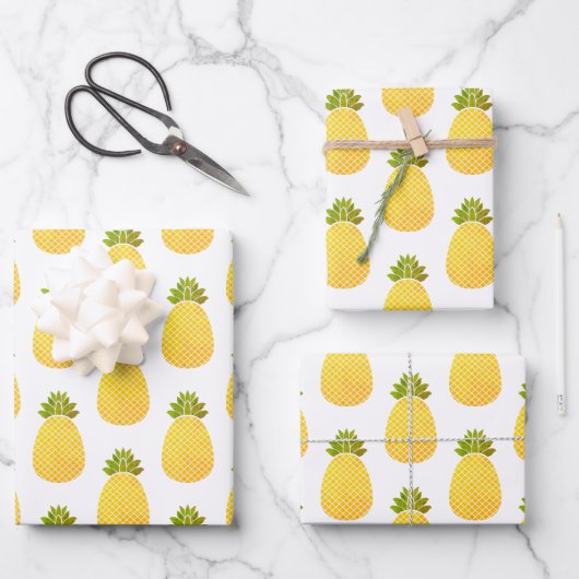 Ananas Geschenkpapier Set (Vorderseite)