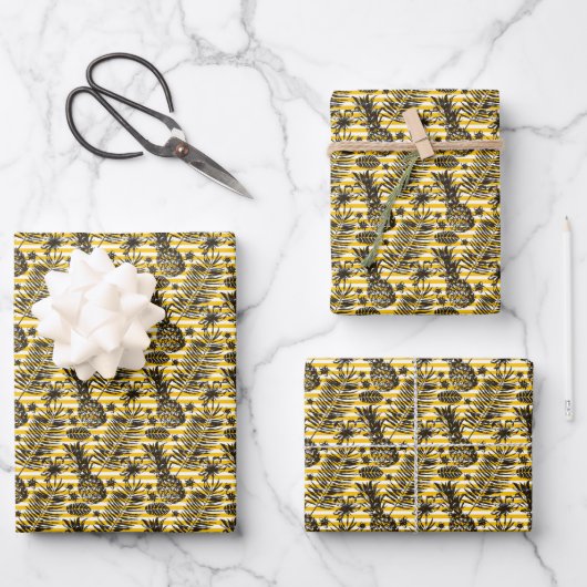 Ananas Geschenkpapier Set (Vorderseite)