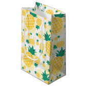 Ananas-Geschenktasche - klein, glänzend Kleine Geschenktüte (Vorderseite Schrägansicht)