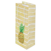 Ananas Geschenktüte Für Weinflaschen (Vorderseite Schrägansicht)