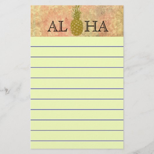 Ananas-Geschirr Briefpapier (Vorderseite)