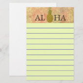 Ananas-Geschirr Briefpapier (Vorne/Hinten)