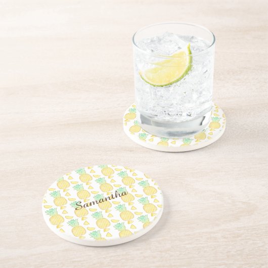 Ananas Getränkeuntersetzer (Seite)