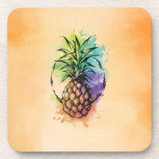 Ananas Getränkeuntersetzer (Vorderseite)