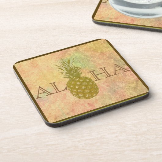 Ananas-Getränkeverpackung Getränkeuntersetzer (Linke Seite)