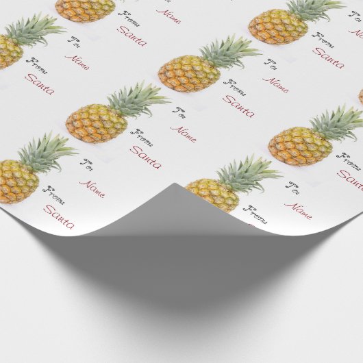Ananas-Gewohnheit nach und von Namen Geschenkpapier (Ecke)