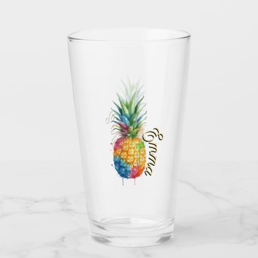 Ananas Glas (Vorderseite)