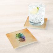 Ananas Glasuntersetzer (Schrägansicht)