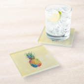 Ananas Glasuntersetzer (Schrägansicht)